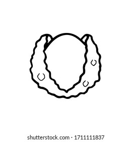 Icono de línea dibujada a mano de lichis frutales aislados en fondo blanco. Fruta tropical dulce. Estilo de esquema mínimo simple.Diseño del logotipo. Ilustración del vector
