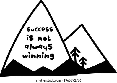Hand drawn line illustration for success and winning - can be used as icons, graphics, stickers and more