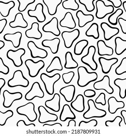 hand drawn line ink black spot on white seamless pattern  for wallpaper, background, backdrop, textile, surface, texture, banner, label, card, cover etc. vector design