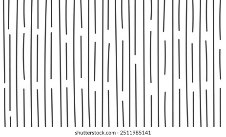 Handgezeichnete Linie, minimaler Hintergrund. Einfache abstrakte schwarz-weiße Kulisse mit Freihand-Textur. Vektorgrafik