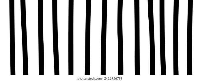Hand drawn line texture. Vector scribble, vertical and straight strokes. Doodle shapes. Trendy illustration. Graphic vector freehand texture. Ink lines isolated on a white background