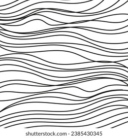 Hand drawn line textures. Includes vector scribbles,grid with irregular, horizontal and wavy strokes,doodle patterns. Isolated Ink lines on a white background.