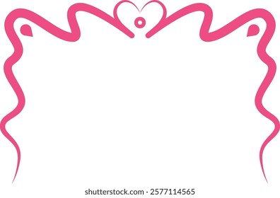 Hand Drawn Line Wavy Frame Vector Illustration