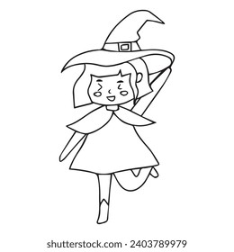 hand drawn line witch you can coloring. coloring books