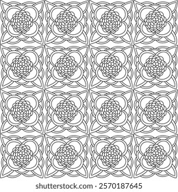 Hand drawn linear seamless vector pattern