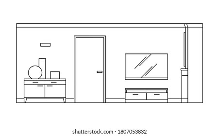 318 Sideboard drawing Stock Vectors, Images & Vector Art | Shutterstock