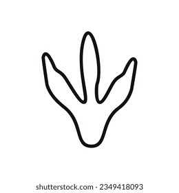 Hand drawn linear vector illustration of a footstep