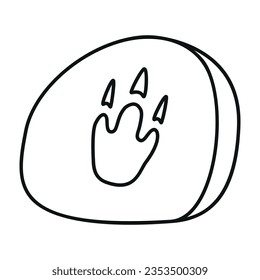 Hand drawn linear vector illustration of rock and stone