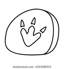 Hand drawn linear vector illustration of rock and stone