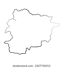 Hand Drawn Lined Andorra Simple Map Drawing, can be used for business designs, presentation designs or any suitable designs.