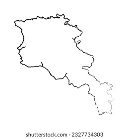 Dibujo de Mapa Sencillo de Armenia Plano de Mano Dibujada, puede ser usado para diseños de negocios, diseños de presentaciones o cualquier diseño adecuado.