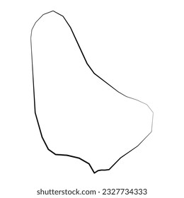 Hand Drawn Lined Barbados Simple Map Drawing, se puede usar para diseños de negocios, diseños de presentaciones o cualquier diseño adecuado.