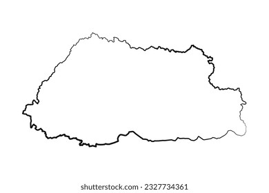 Dibujo de Mapa Sencillo de Butania Dibujado a Mano, puede ser utilizado para diseños de negocios, diseños de presentaciones o cualquier diseño adecuado.