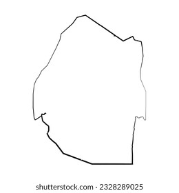 Hand Drawn Lined Eswatini Simple Map Drawing, can be used for business designs, presentation designs or any suitable designs.