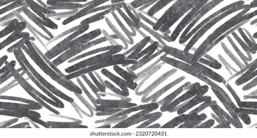 Hand drawn lines. Abstract line pattern  simple seamless, endless pattern.Technology background. black and white background