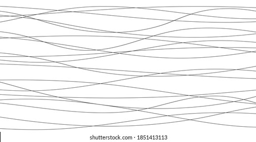 Hand drawn lines. Abstract pattern wave simple seamless, smooth pattern, web design, greeting card, textile, Technology background, Eps 10 vector illustration