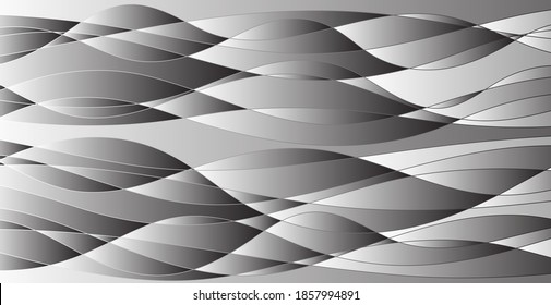 Hand drawn lines. Abstract pattern wave simple seamless. Design for web, greeting card, textile, Technology background, Eps 10 vector illustration