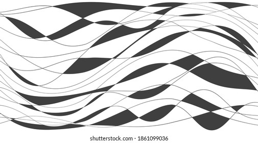 Líneas dibujadas a mano. Onda de patrón abstracto simple sin soldadura, patrón liso, diseño web, tarjeta de saludo, textil, fondo tecnológico, ilustración vectorial Eps 10