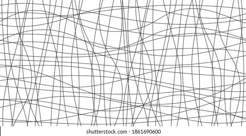 Hand drawn lines. Abstract pattern wave simple seamless, smooth pattern, web design, greeting card, textile, Technology background, Eps 10 vector illustration