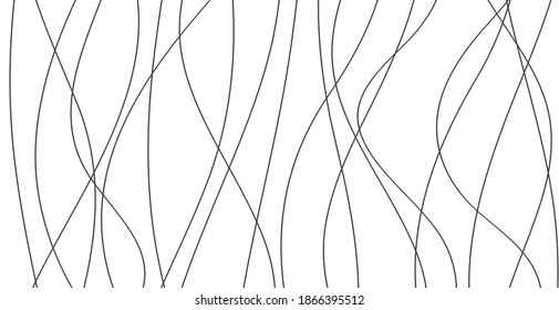 Hand drawn lines. Abstract pattern wave simple seamless, smooth pattern, web design, greeting card, textile, Technology background, Eps 10 vector illustration