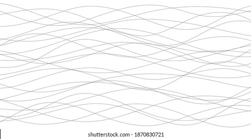 Hand drawn lines. Abstract pattern wave simple seamless, smooth pattern, web design, greeting card, textile, Technology background, Eps 10 vector illustration