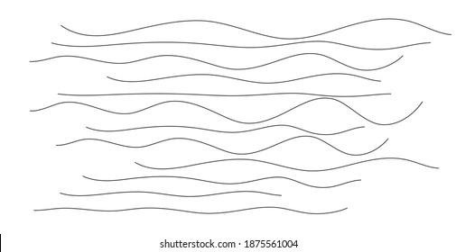 Hand drawn lines. Abstract pattern wave simple seamless, smooth pattern, web design, greeting card, textile, Technology background, Eps 10 vector illustration