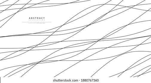 Hand drawn lines. Abstract pattern wave simple seamless, smooth pattern, web design, greeting card, textile, Technology background, Eps 10 vector illustration