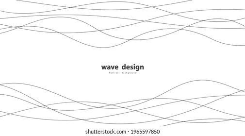 Hand drawn lines. Abstract pattern simple wave seamless, smooth pattern, web design, greeting card, textile, Technology background, Eps 10 vector illustration