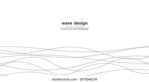 Hand drawn lines. Abstract pattern of simple  seamless, smooth wave pattern, web design, greeting card, textile, Technology background, Eps 10 vector illustration