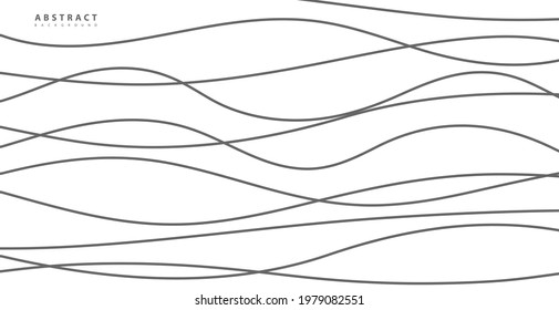 Hand drawn lines. Abstract pattern wave simple, smooth pattern, web design, greeting card, textile, Technology background, Eps 10 vector illustration