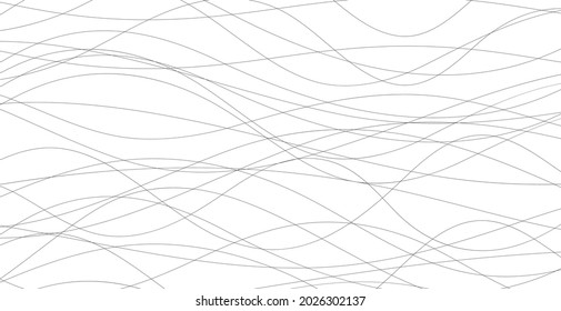Hand drawn lines. Abstract pattern wave simple seamless, smooth pattern, web design, greeting card, textile, Technology background, Eps 10 vector illustration