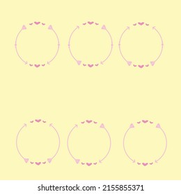Handgezeichnete Linien Pfeile Kollektion Freier Vektorgrafik für Hochzeit oder Frame Foto