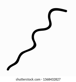 Hand drawn lines with black marker. Abstract background.
Decorative lines isolated on white background. Element for design. Vector illustration.