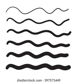 Hand drawn lines creative art ornament vector frame set illustration