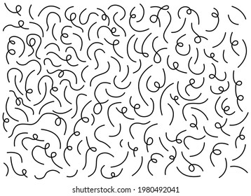 Hand drawn lines in different shapes