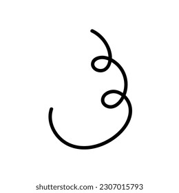 hand drawn lines, line doodle, curve, spiral line