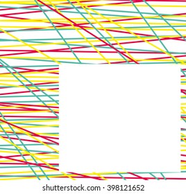 hand drawn lines pattern with frame