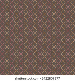 líneas dibujadas a mano de cuadrados rosados y amarillos de rayas. fondo repetitivo gris. patrón sin costuras vectorial. arte retro decorativo. muestra de tela geométrica. papel envolvente. plantilla de diseño para textiles