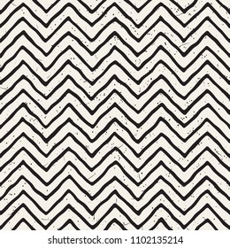 Hand drawn lines seamless grungy pattern. Abstract geometric repeating tile texture in black and white.