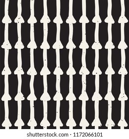 Hand drawn lines seamless grungy pattern. Abstract geometric repeating tile texture in black and white.