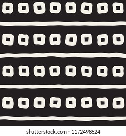 Hand drawn lines seamless grungy pattern. Abstract geometric repeating tile texture in black and white.