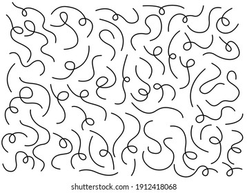 Handgezeichnete Linien, Vektorgrafik einzeln auf weißem Hintergrund