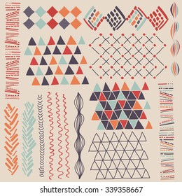 Hand drawn lines,  strokes and other elements