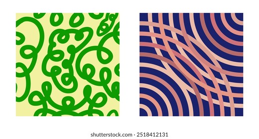 hand drawn lines, texture. Abstract line art seamless background vector. line art design for wall art, wallpaper, cover, printable painting. Vector illustration.