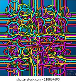 Hand Drawn Lines texture background , EPS 10 vector