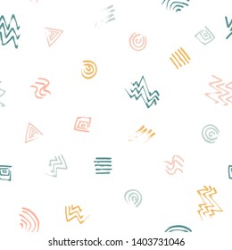 hand drawn lines texture seamless background vector illustration