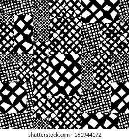 Hand drawn lines textures messy seamless pattern, vector hand drawn background.