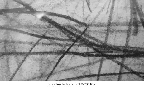  Hand drawn lines. Vector illustration. Abstract modern art. Black and white drawing.