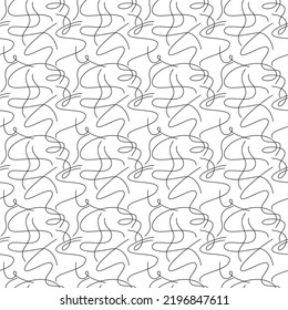 Hand drawn lines vector seamless pattern. Abstract geometric backdrop illustration. Wallpaper, graphic background, fabric, textile, print, wrapping paper or package design.