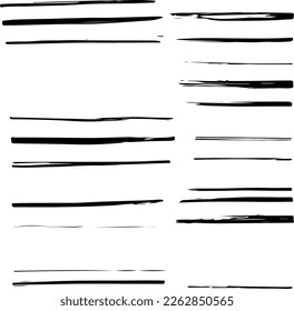 Esbozo de vectores de líneas dibujadas a mano. Estructura De Bandas Para Afiches Y Tarjetas De Saludo. Arte vectorial hecho a mano.